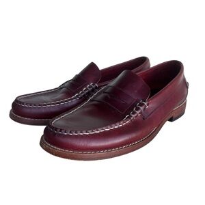 Vintage Sebago Burgundy Leather  Penny Loafers Shoes Men's 10 D